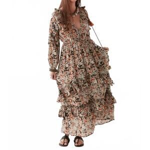 NEW MAISON HOTEL hannalei long sleeve dress in pina colada